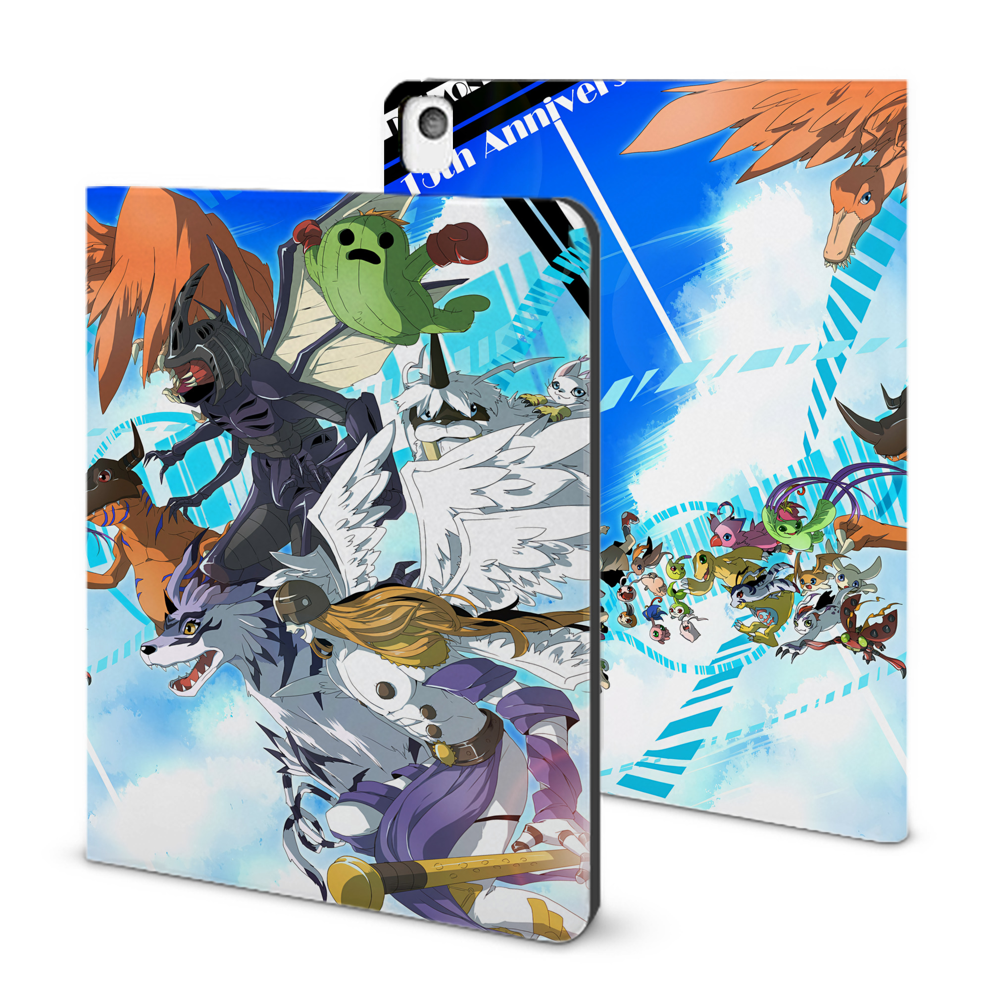 （画像用） Digimon デジタルモンスター/デジモン IPadケース ペンホルダー付き ブックスタイルデザイン